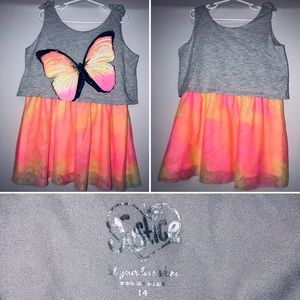 Justice Dress Girl Size 14 Butterfly